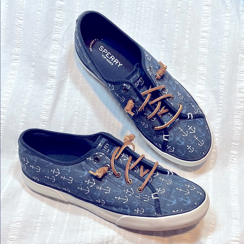 Sperry Top-Sider Crest Vibe Sneakers Coastal Shoes Women’s 9M Nautical Design
